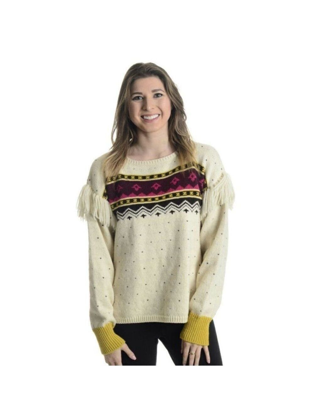 M Closed Nordic Knit Crewneck Sweater w Shoulder